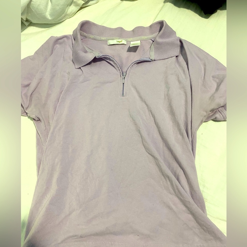 Purple vintage 90s tennis top with collar